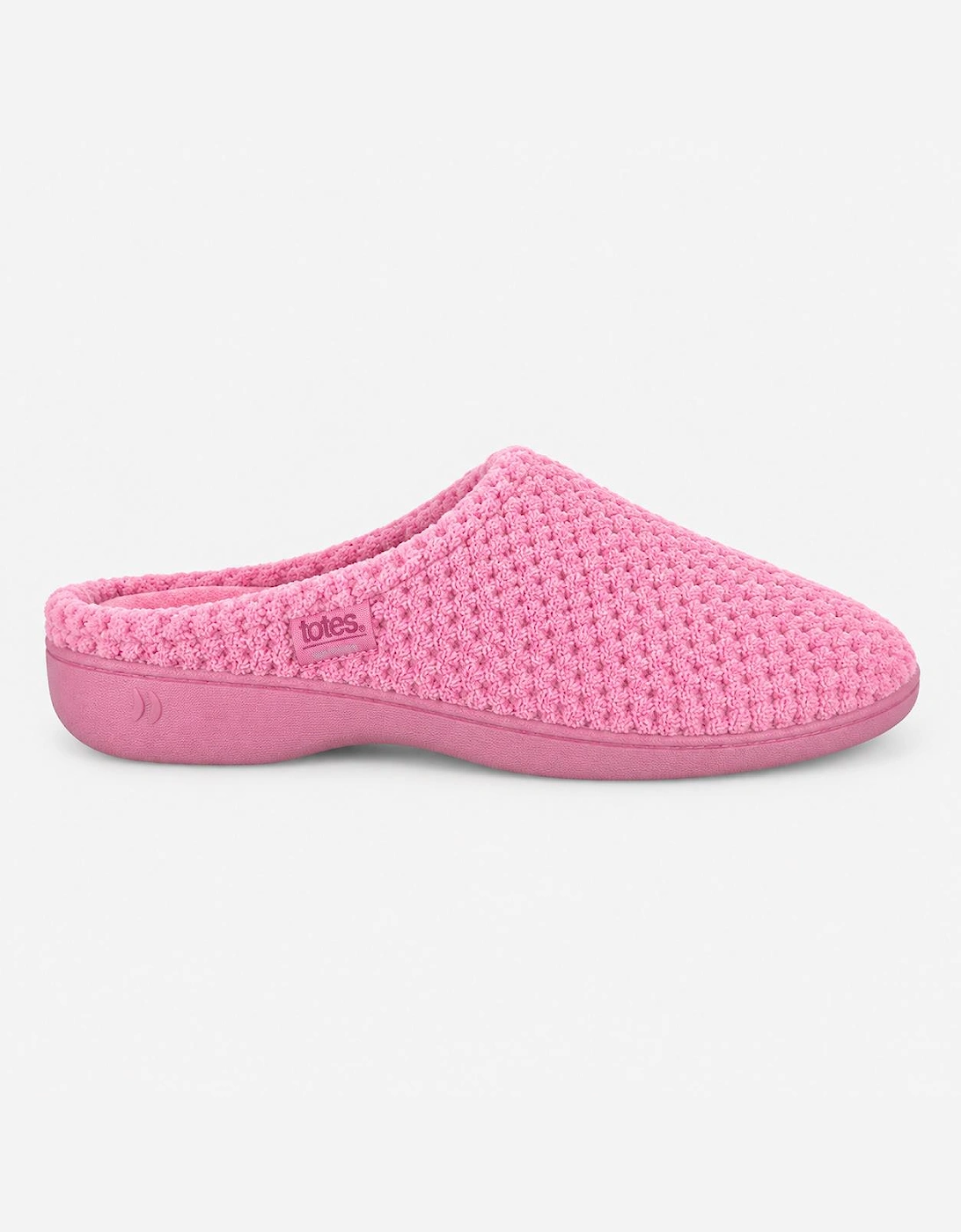 Totes Isotoner POPCORN TERRY MULE SLIPPERS Womens Mules Pink