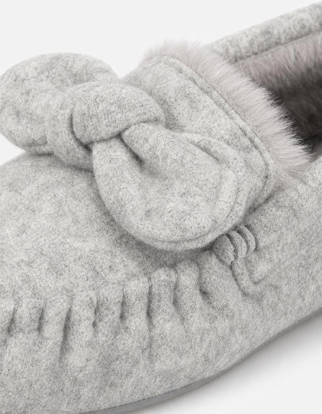 Totes Isotoner BRUSHED MARL MOCCASIN SLIPPERS Womens Moccasins Grey