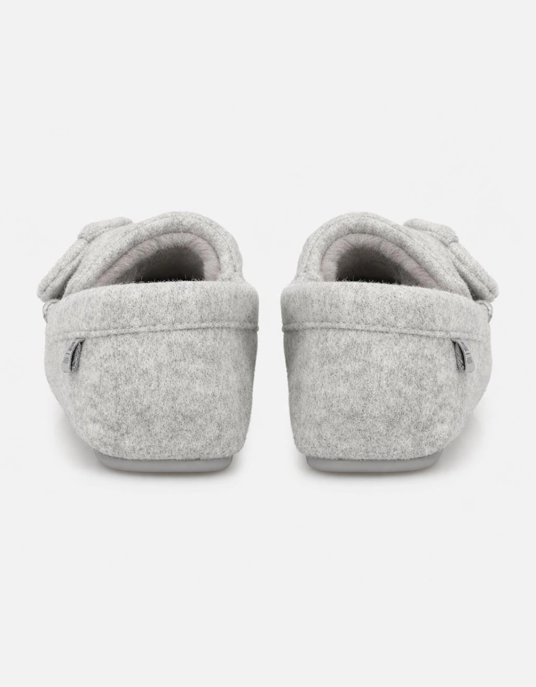 Totes Isotoner BRUSHED MARL MOCCASIN SLIPPERS Womens Moccasins Grey