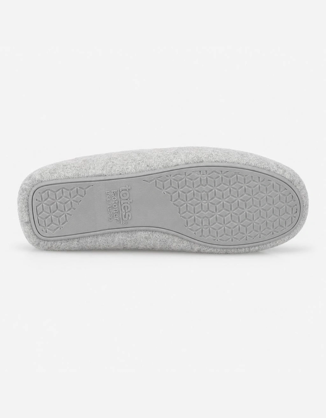 Totes Isotoner BRUSHED MARL MOCCASIN SLIPPERS Womens Moccasins Grey