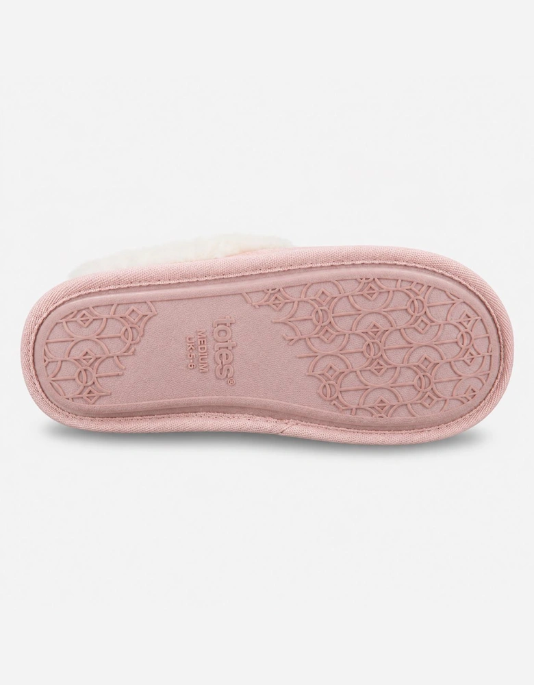 Totes Toasties BORG MULE SLIPPERS Womens Mules Pink