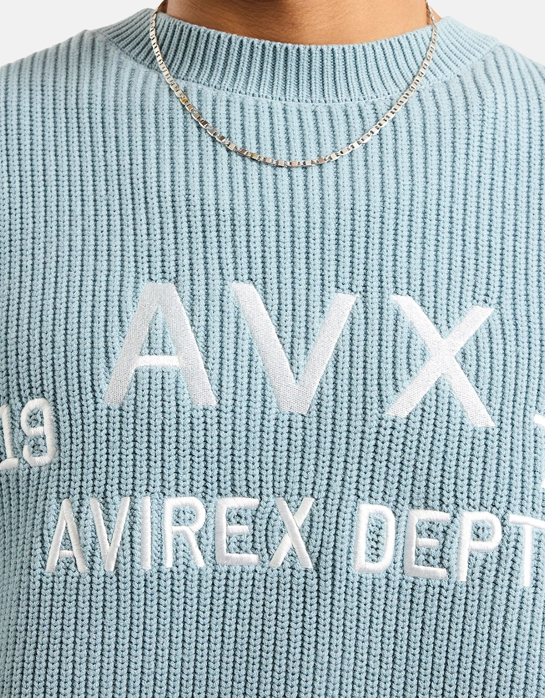 HORIZON KNIT SWEAT - Blue Fog