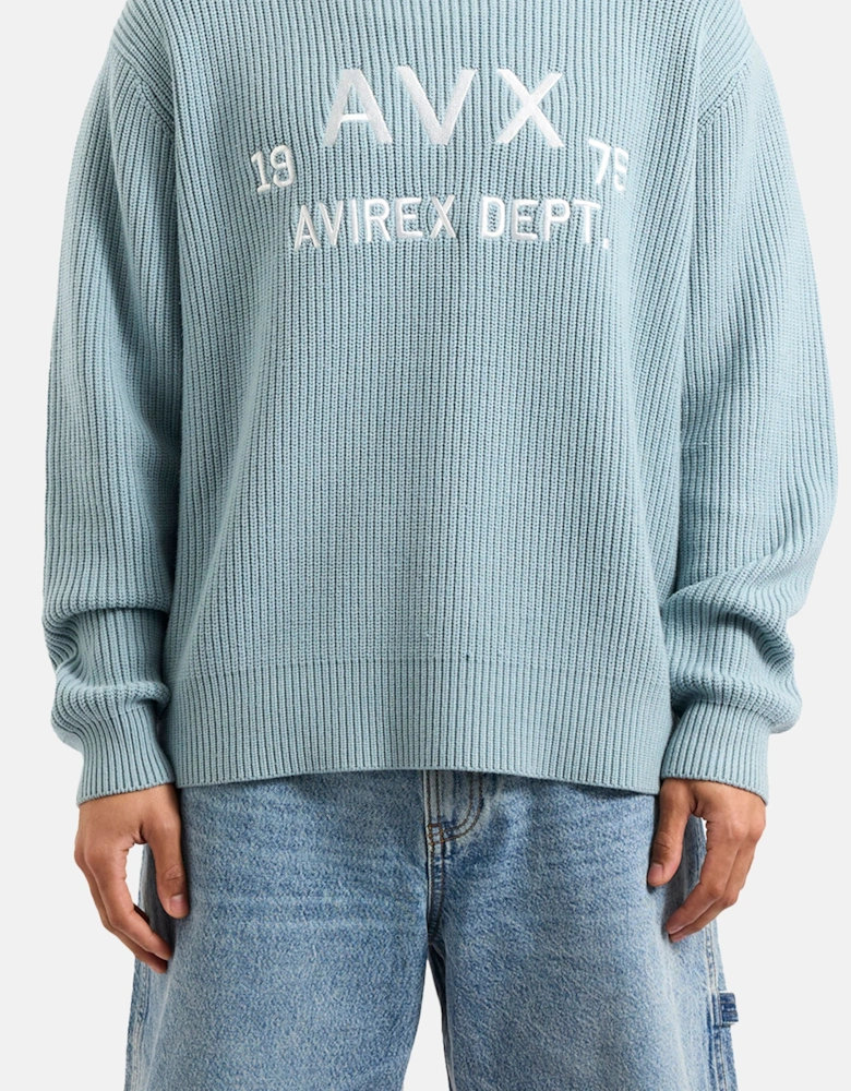 HORIZON KNIT SWEAT - Blue Fog