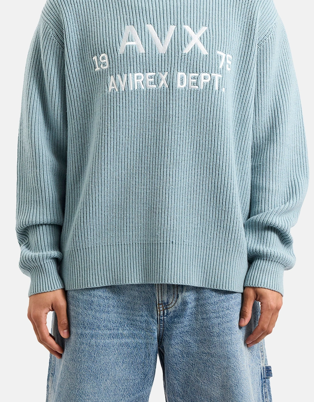 HORIZON KNIT SWEAT - Blue Fog
