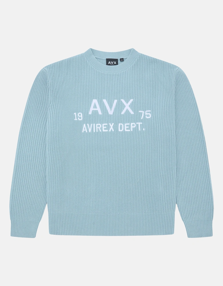 HORIZON KNIT SWEAT - Blue Fog