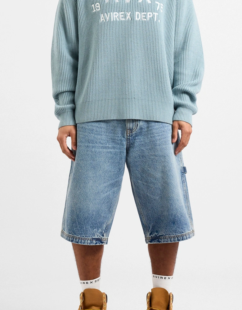 HORIZON KNIT SWEAT - Blue Fog