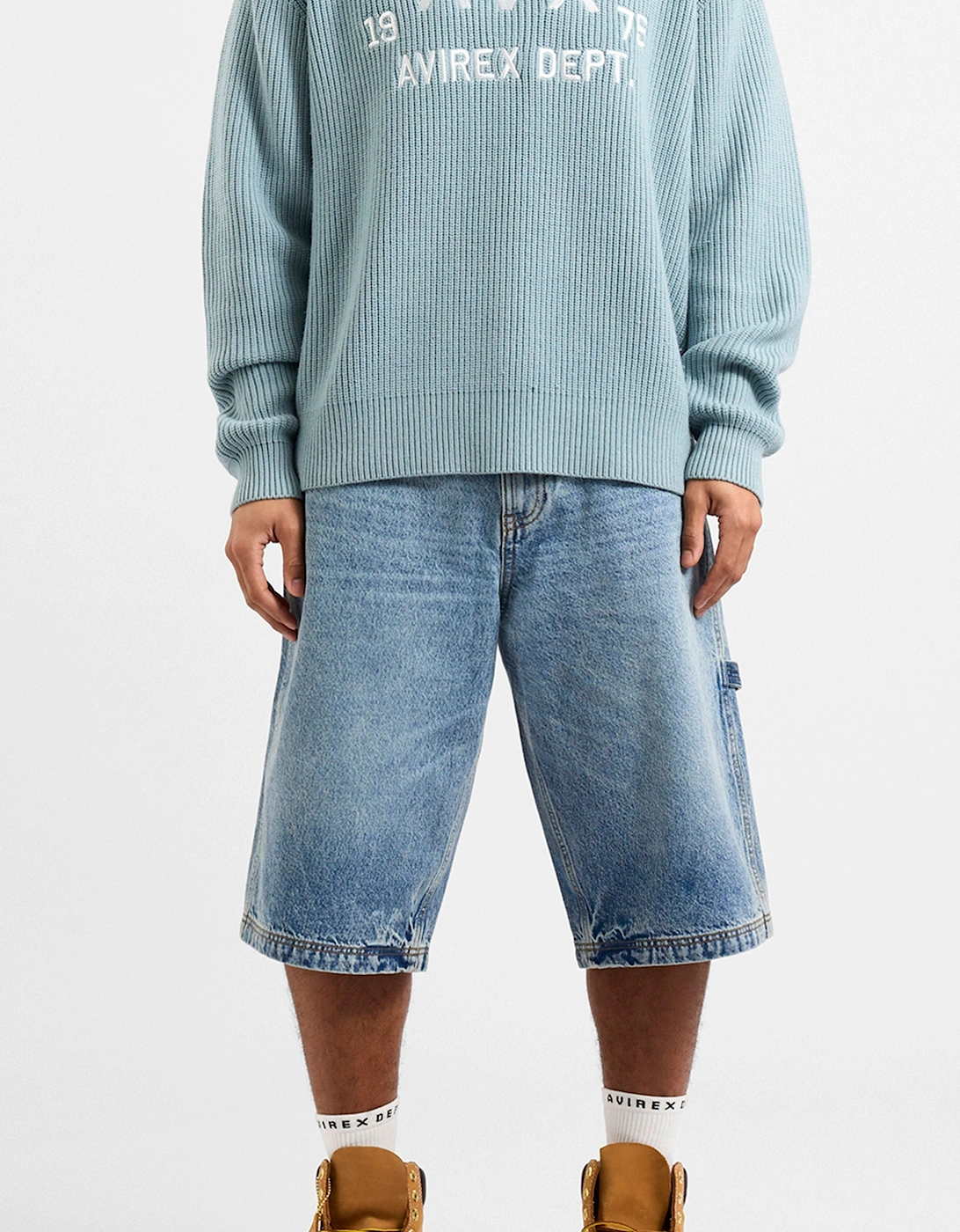 HORIZON KNIT SWEAT - Blue Fog
