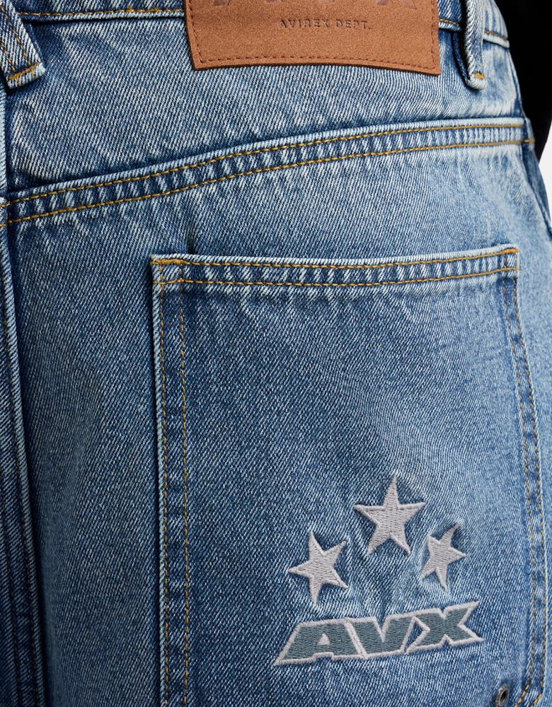 Mitch Denim Pant - Mid Denim Blue