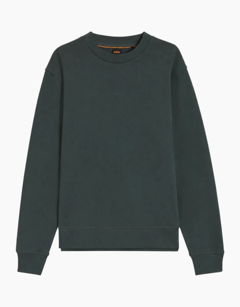 WeSmallCrew Crew Neck Open Green Sweatshirt