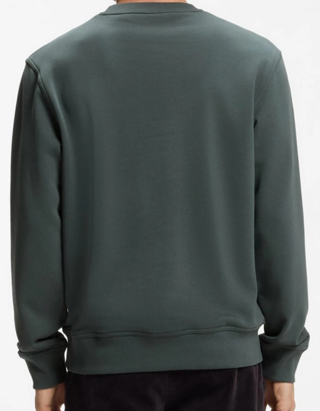 WeSmallCrew Crew Neck Open Green Sweatshirt