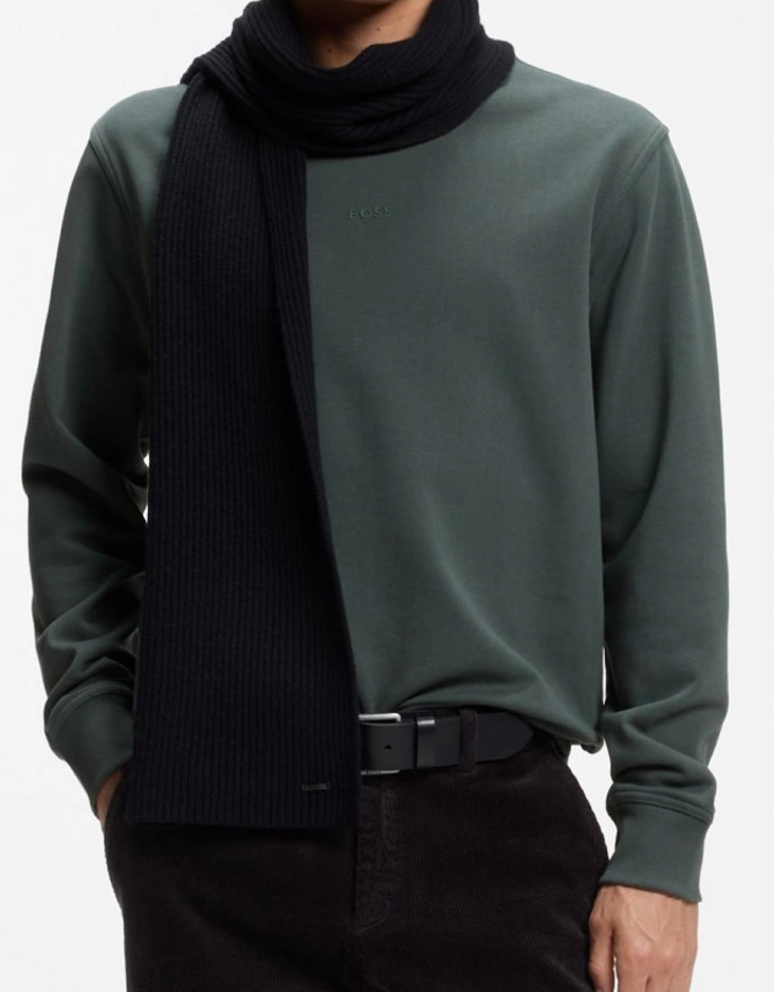 WeSmallCrew Crew Neck Open Green Sweatshirt