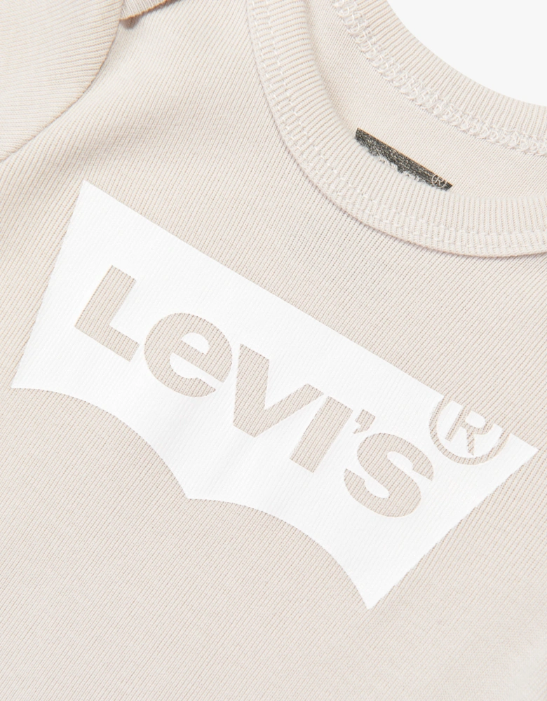 Levi's Baby Batwing Bodysuit Gift Set in Beige