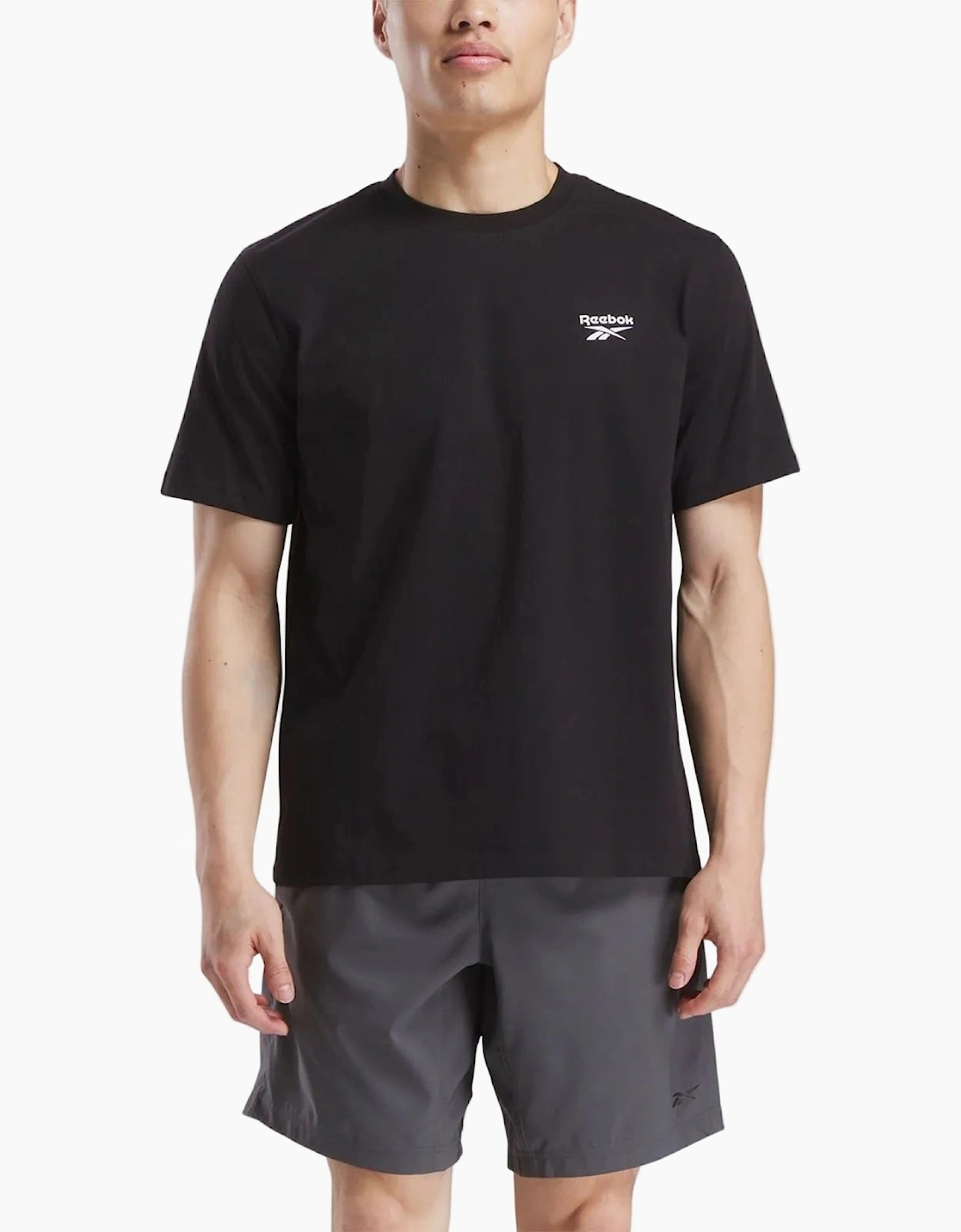 Reebok (, ) Cody Crew Neck Tee Cotton Men's Black Short Sleeve T-Shirts - Image 4