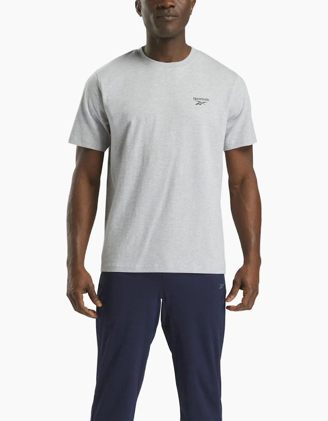 Reebok Cody Crew Neck Tee Cotton Men's Grey Short Sleeve T-Shirts