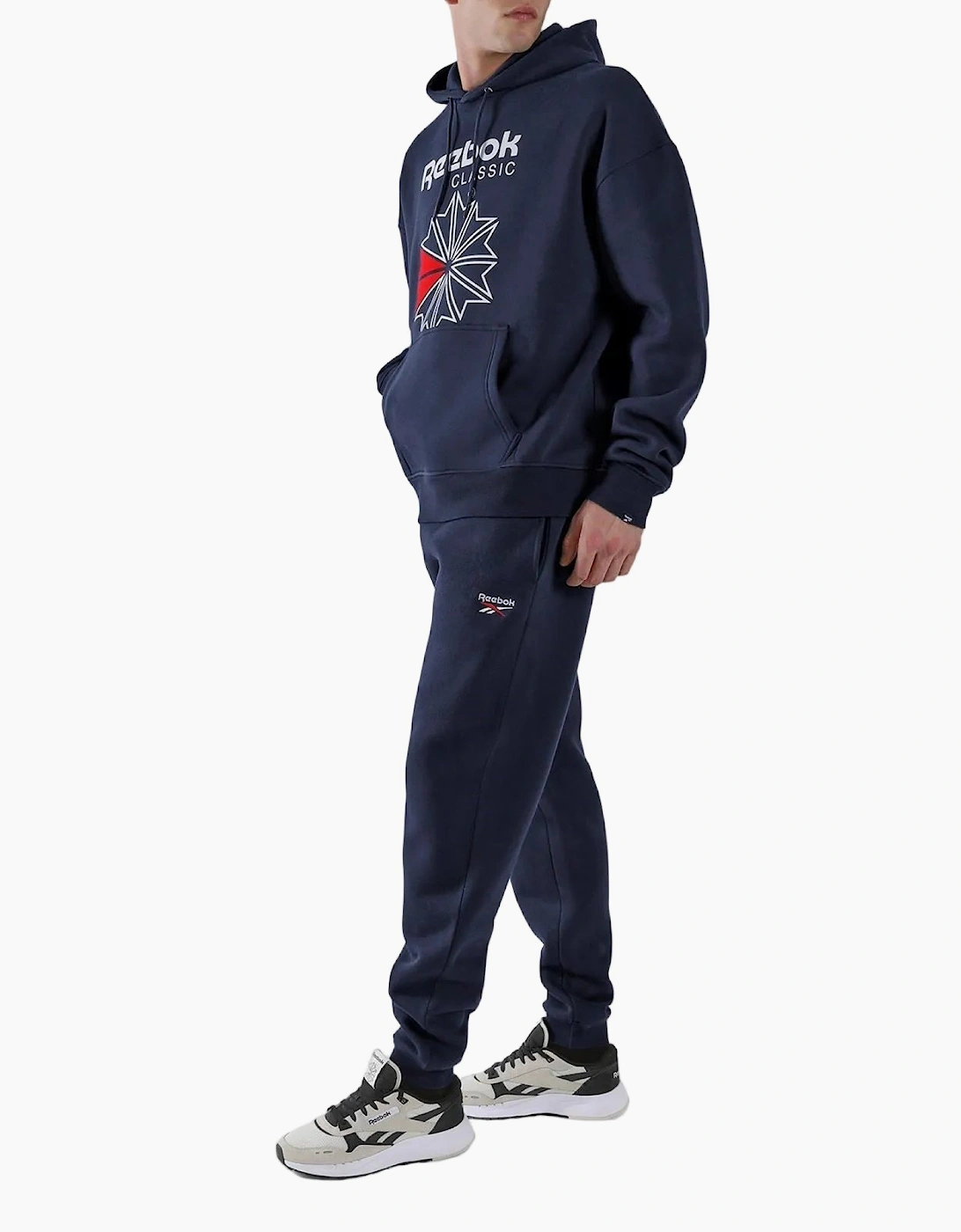Reebok ID 2-Colour Logo Cuffed Cotton Men's Blue Joggers