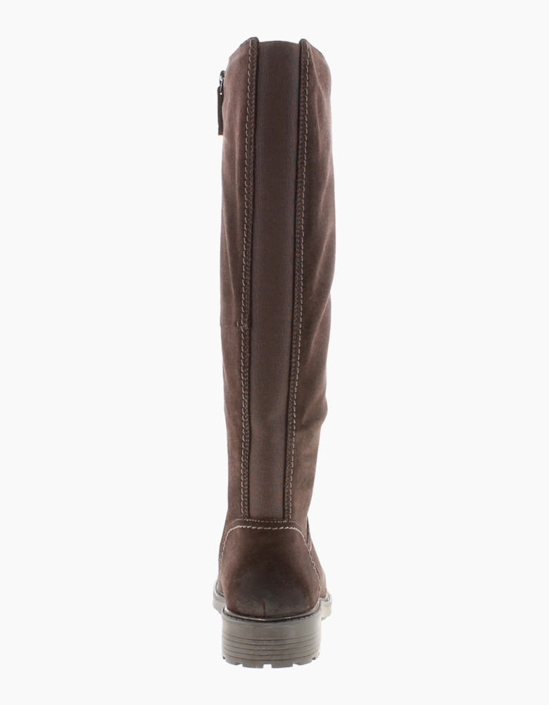 Clarks Womens Long Boots Orinoco 2 Rise Zip dark brown UK Size