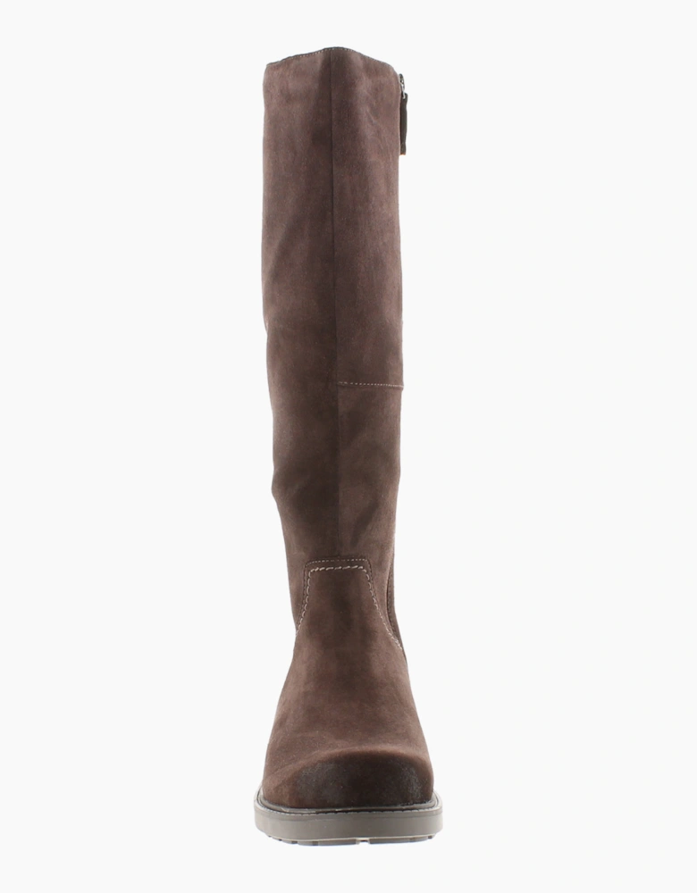 Clarks Womens Long Boots Orinoco 2 Rise Zip dark brown UK Size