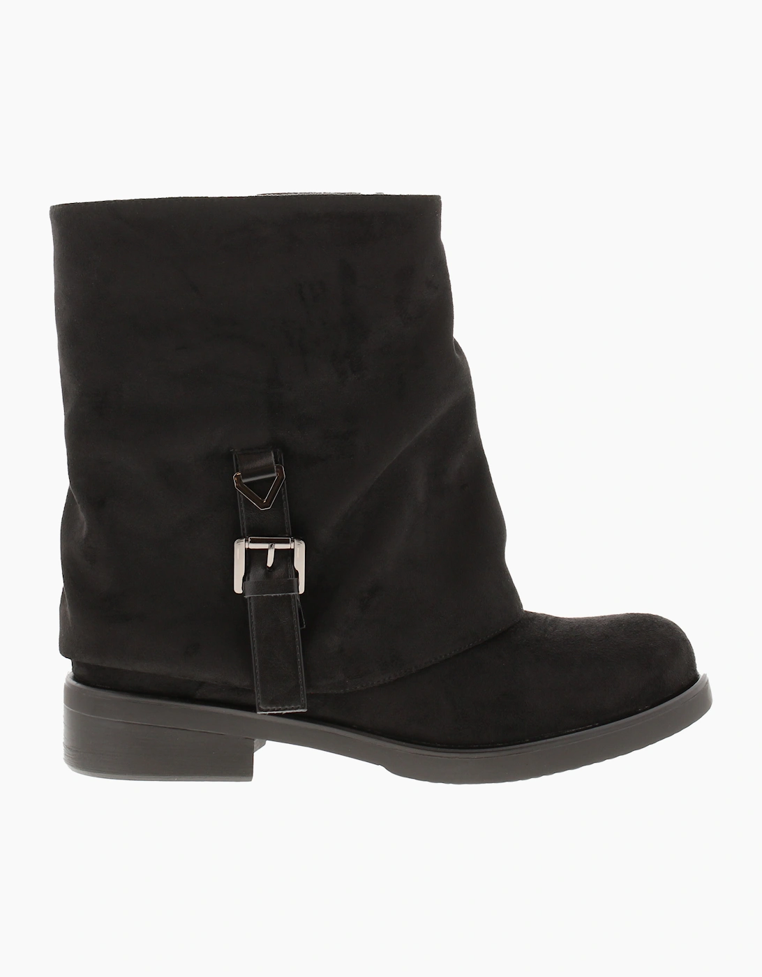 Krush Womens Ankle Boots Slouchy Mosey Zip black UK Size