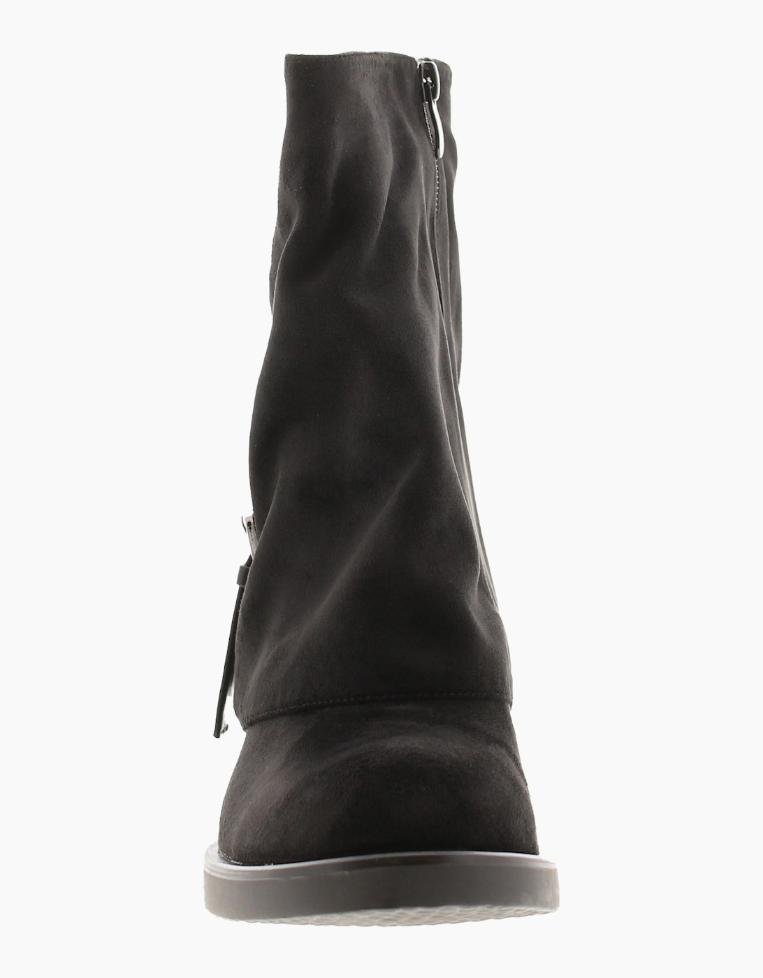 Krush Womens Ankle Boots Slouchy Mosey Zip black UK Size