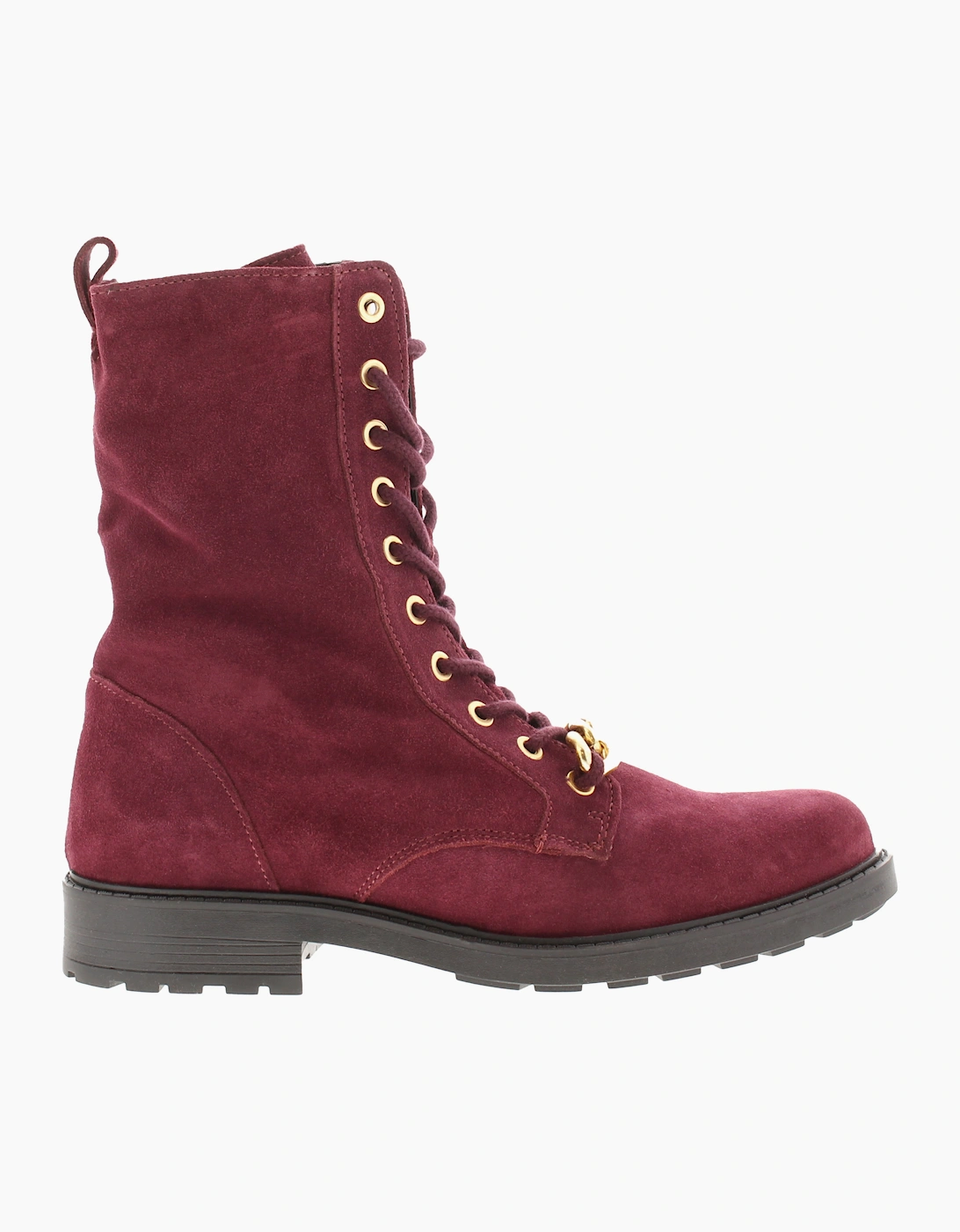 Clarks Womens Ankle Boots Orinoco2 Style Merlot Suede Lace Up deep red UK Size