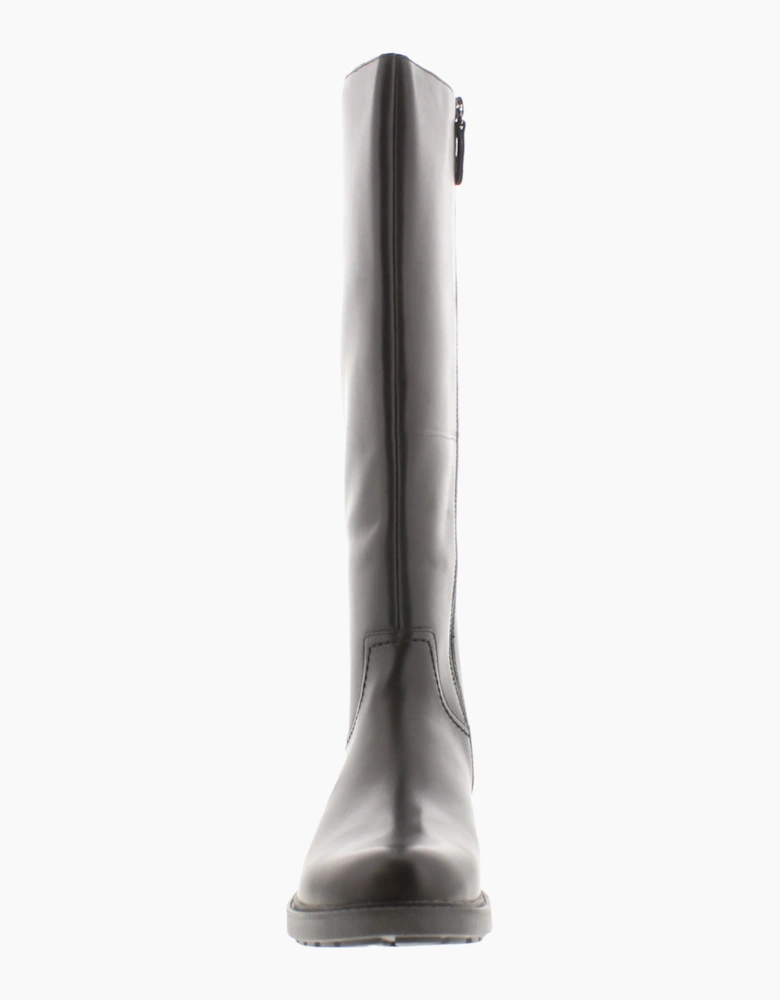 Clarks Womens Long Boots Orinoco 2 Rise Zip black UK Size
