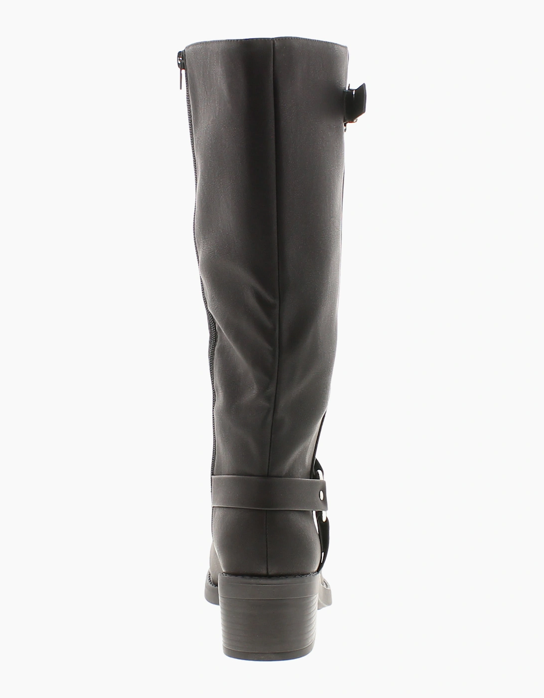 Krush Womens Long Boots Wider Fit Marnie Zip black UK Size