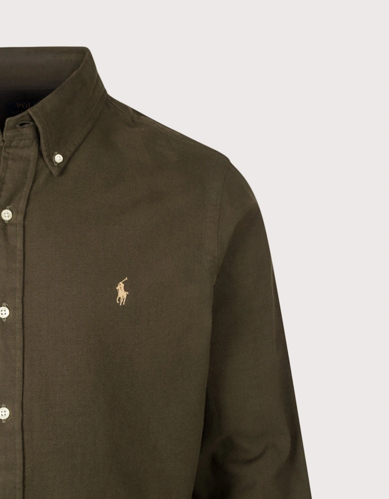 Custom Fit Brushed Flannel Shirt