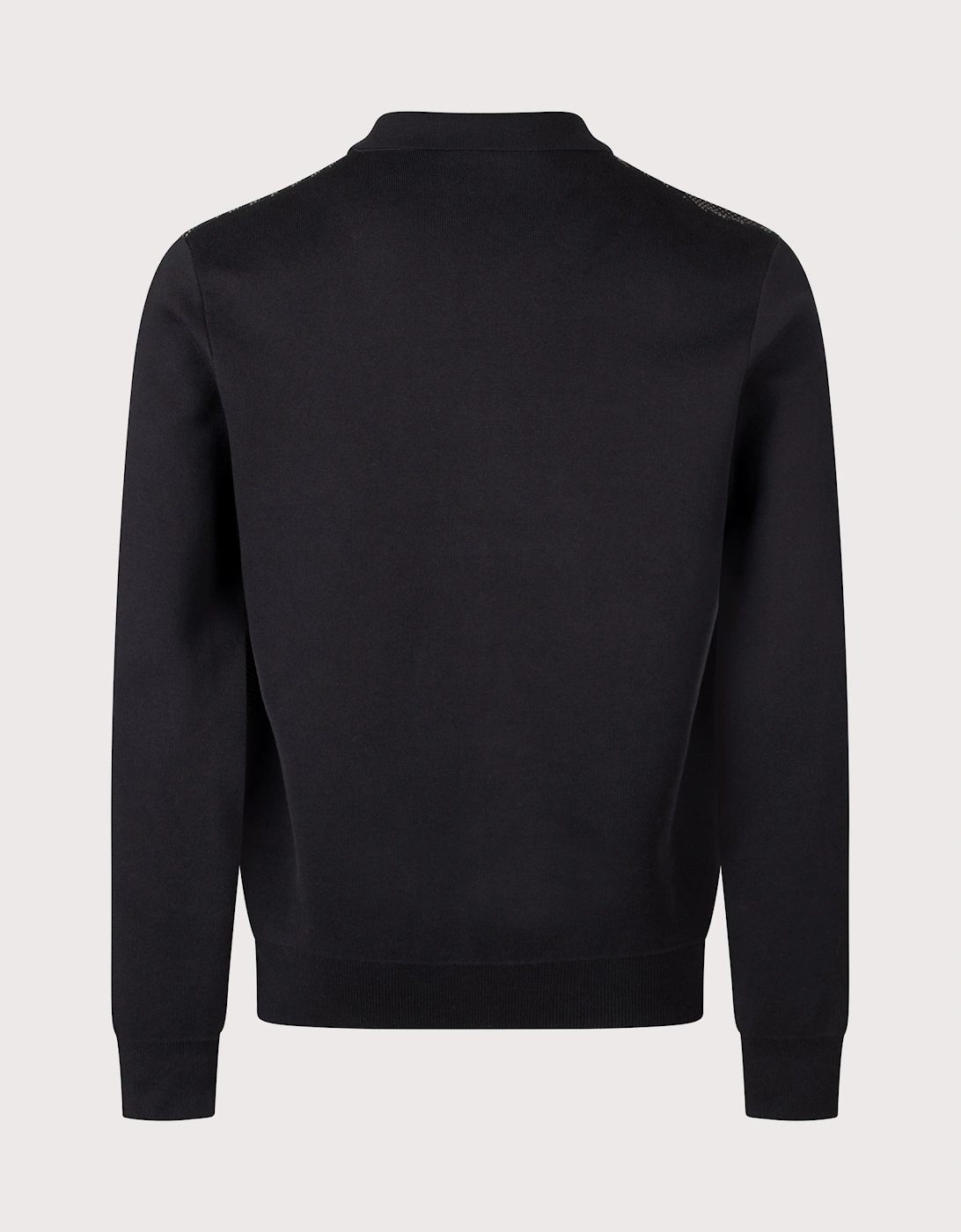 Regular Fit Textured Panel Zip Through Cardigan