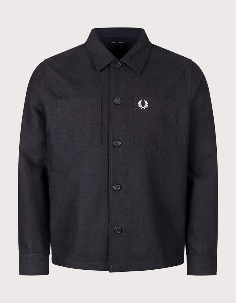Regular Fit Brushed Twill Overshirt