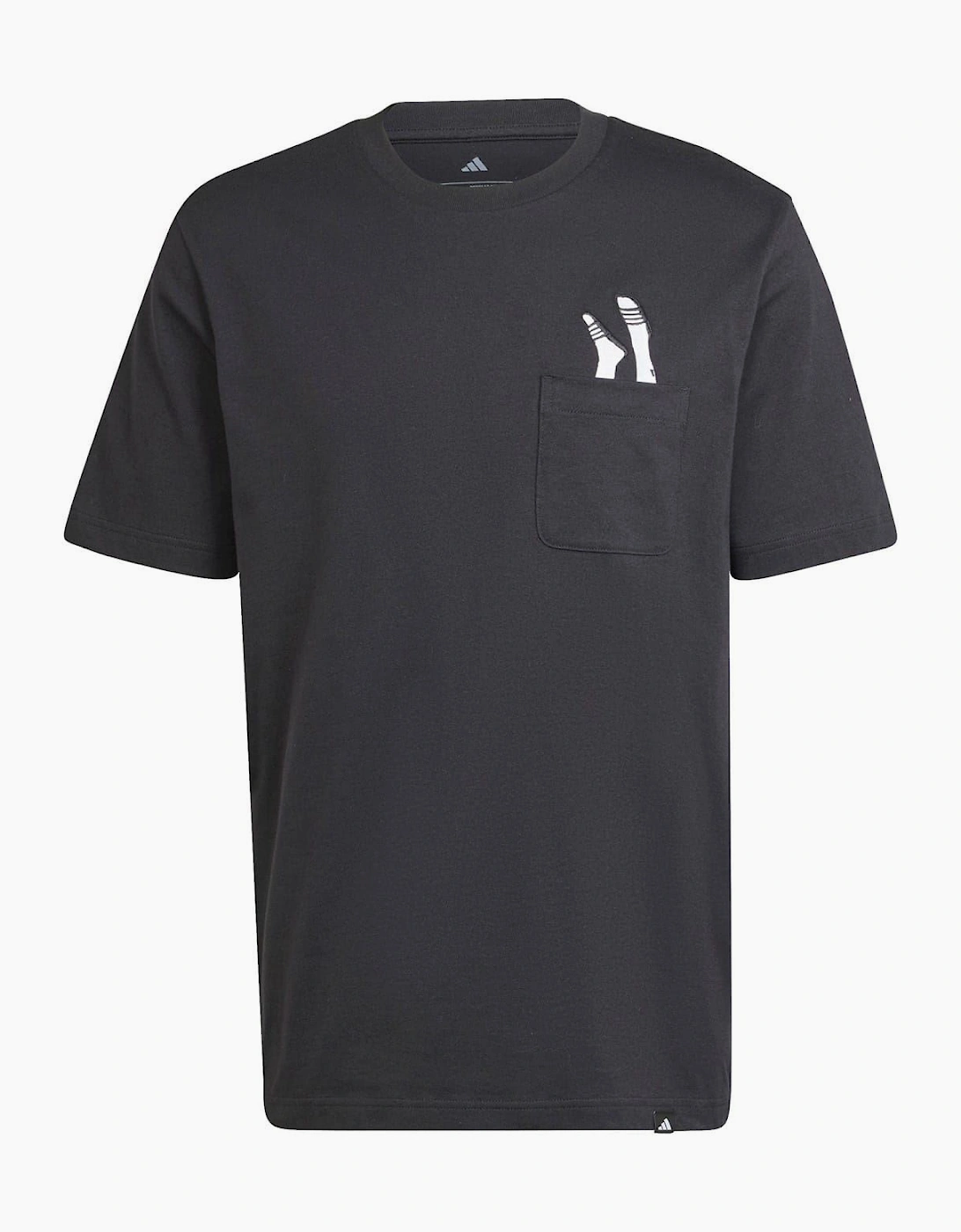 Adidas Adidas Men's Lounge Slides Graphic Pocket T-Shirt Adults - Black