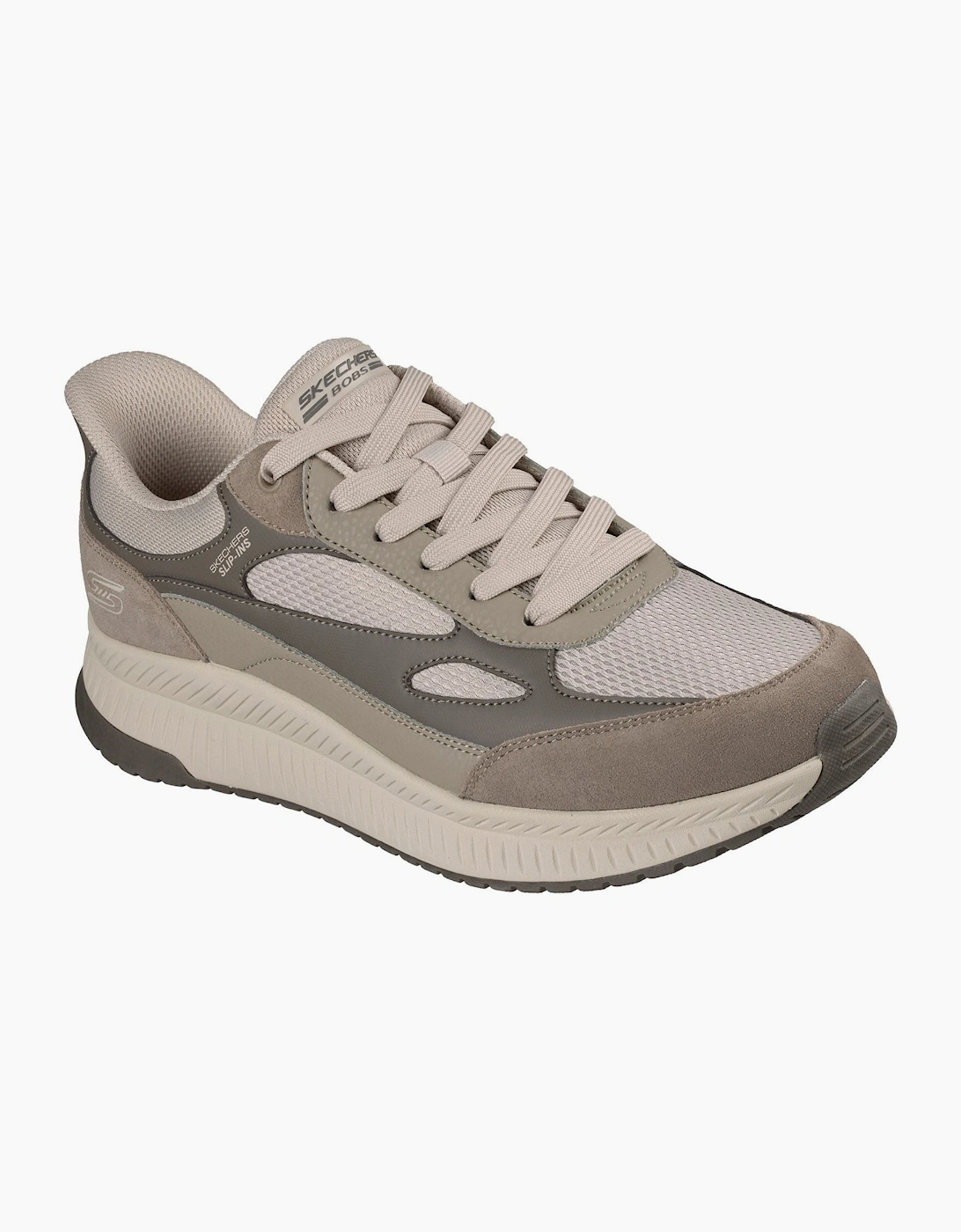 Skechers BOBS Squad 4 Core Look Men's Taupe/Multi Pu/Mesh Trainers