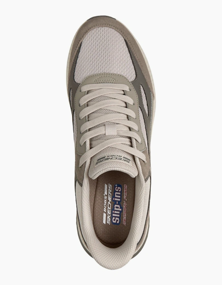 Skechers BOBS Squad 4 Core Look Men's Taupe/Multi Pu/Mesh Trainers