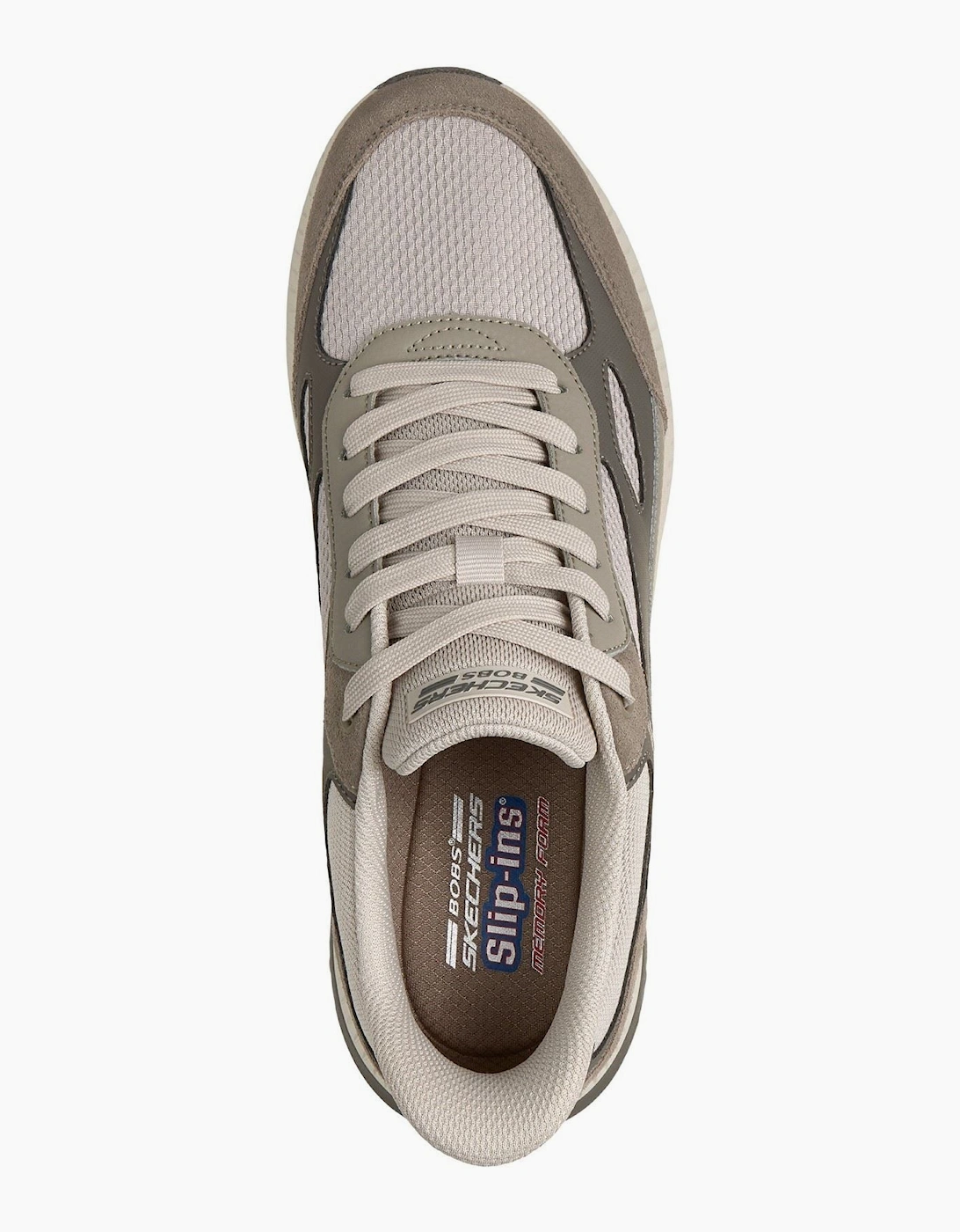 Skechers BOBS Squad 4 Core Look Men's Taupe/Multi Pu/Mesh Trainers
