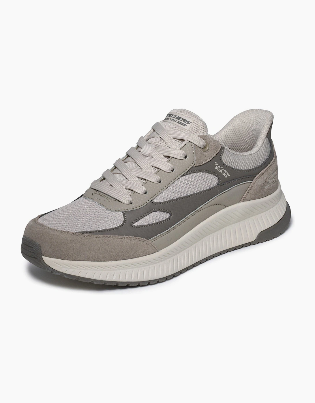 Skechers BOBS Squad 4 Core Look Men's Taupe/Multi Pu/Mesh Trainers