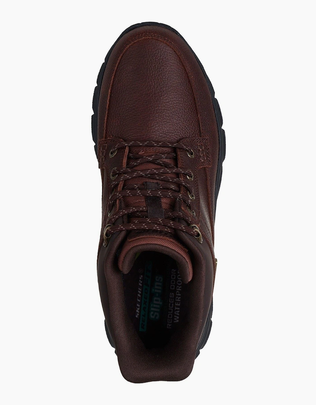 Skechers Respected 2.0 Orson Leather Men's Red Brown Ankle Boots
