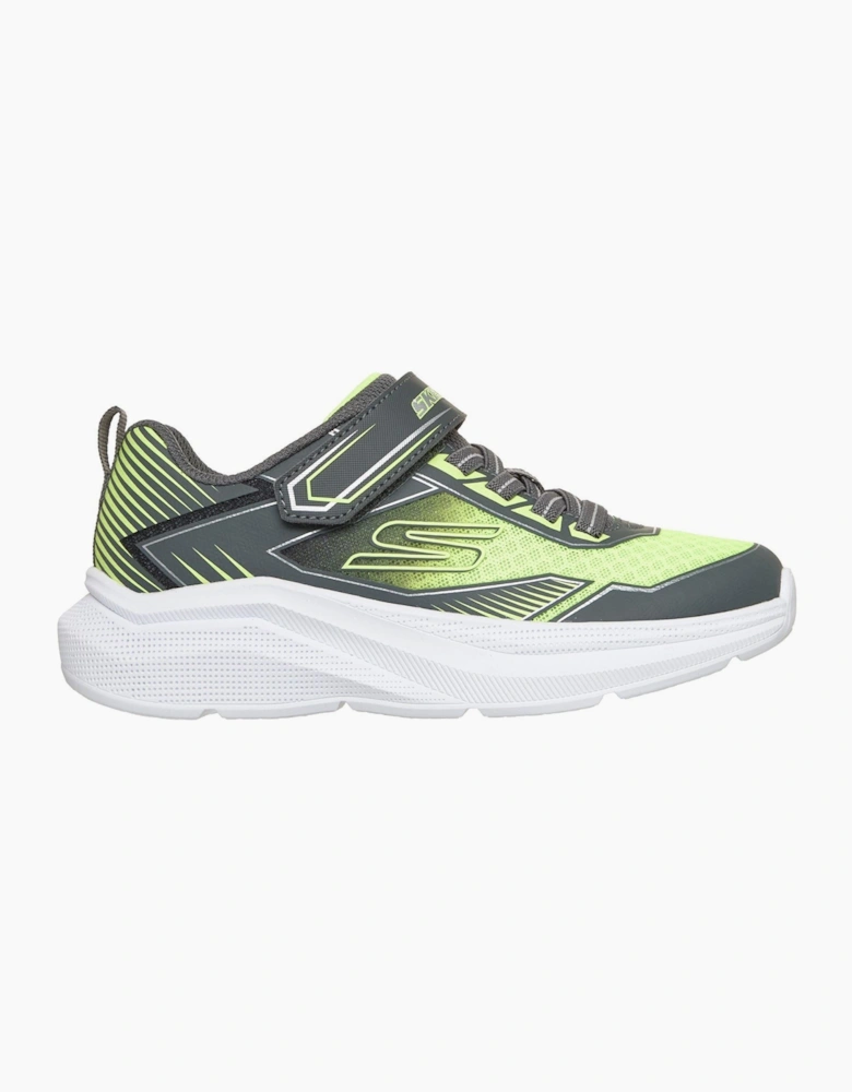 Skechers Microspec Velocity Grid-Drift Boy's Charcoal/Yellow & Silver Trainers