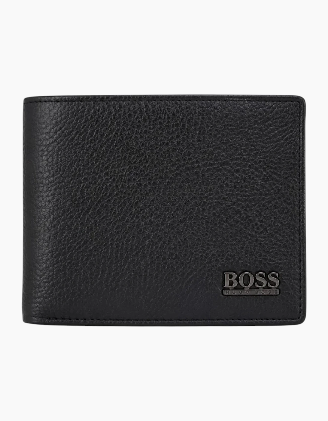 Men's Hugo Boss Mens Genuine Leather Wallet Monist Bifold Credit Card Holder Black