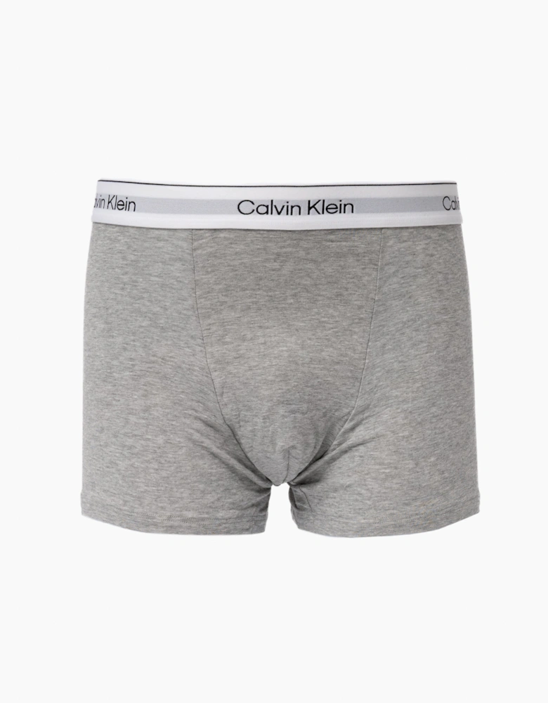 Calvin Klein 5 Pack Icon Cotton Stretch Mens Relaxed Fit Trunks - Black/White/Grey Heather