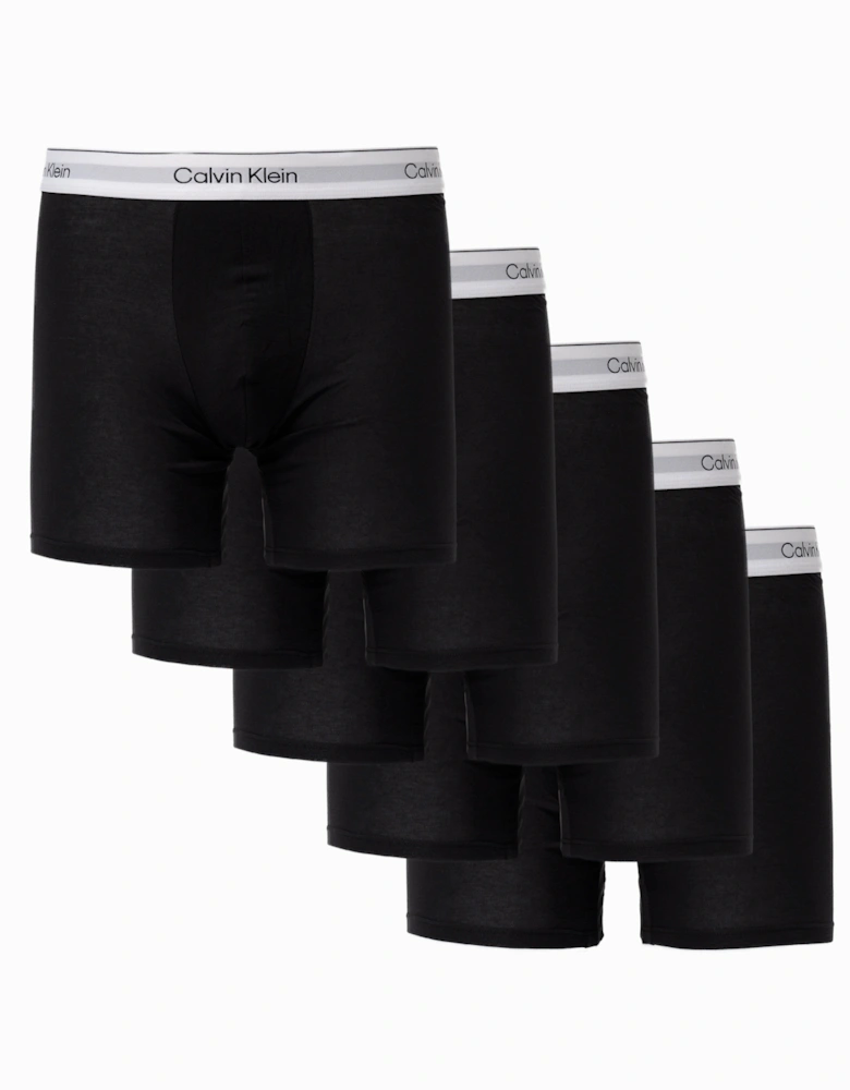 Calvin Klein 5 Pack Icon Cotton Stretch Mens Boxer Briefs - Black