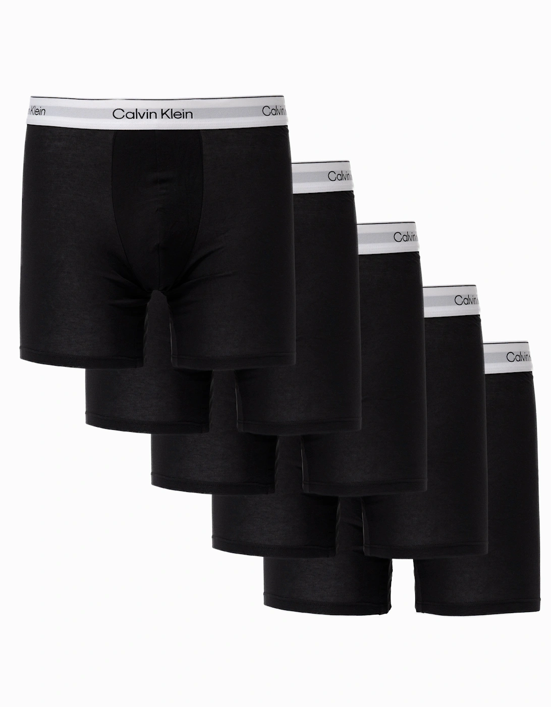 Calvin Klein 5 Pack Icon Cotton Stretch Mens Boxer Briefs - Black