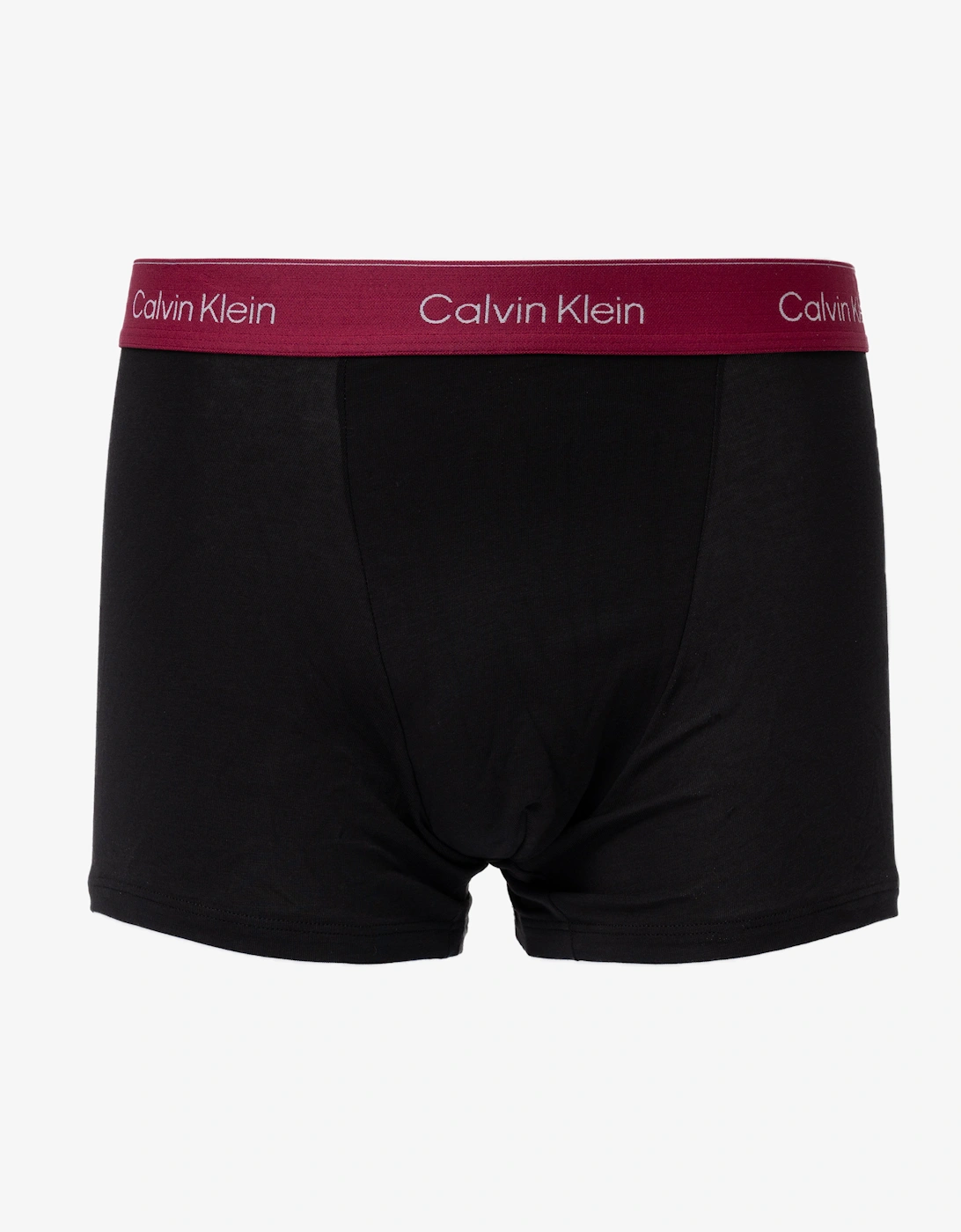 Calvin Klein 3 Pack Icon Cotton Stretch Mens Relaxed Fit Trunks - Black Bodies W/ Poseidon Blue/Plein