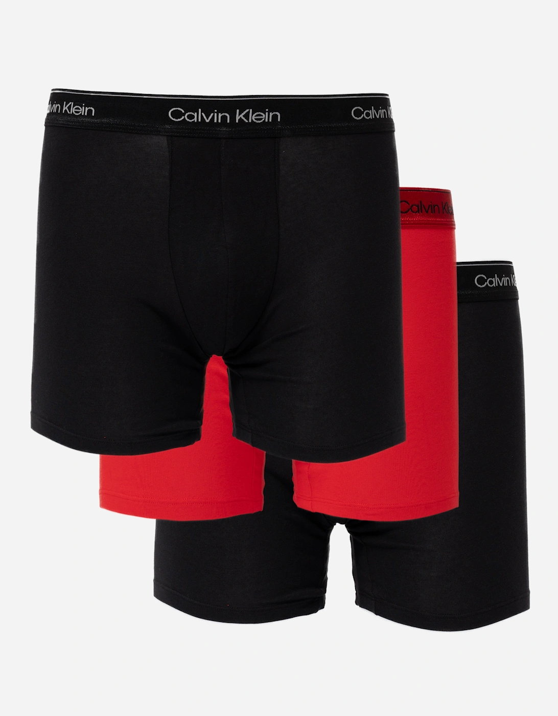 Calvin Klein Men's Calvin Klein 3-Pack Mens Icon Stretch Metallic Boxer Briefs - Black/Goji Berry/Black
