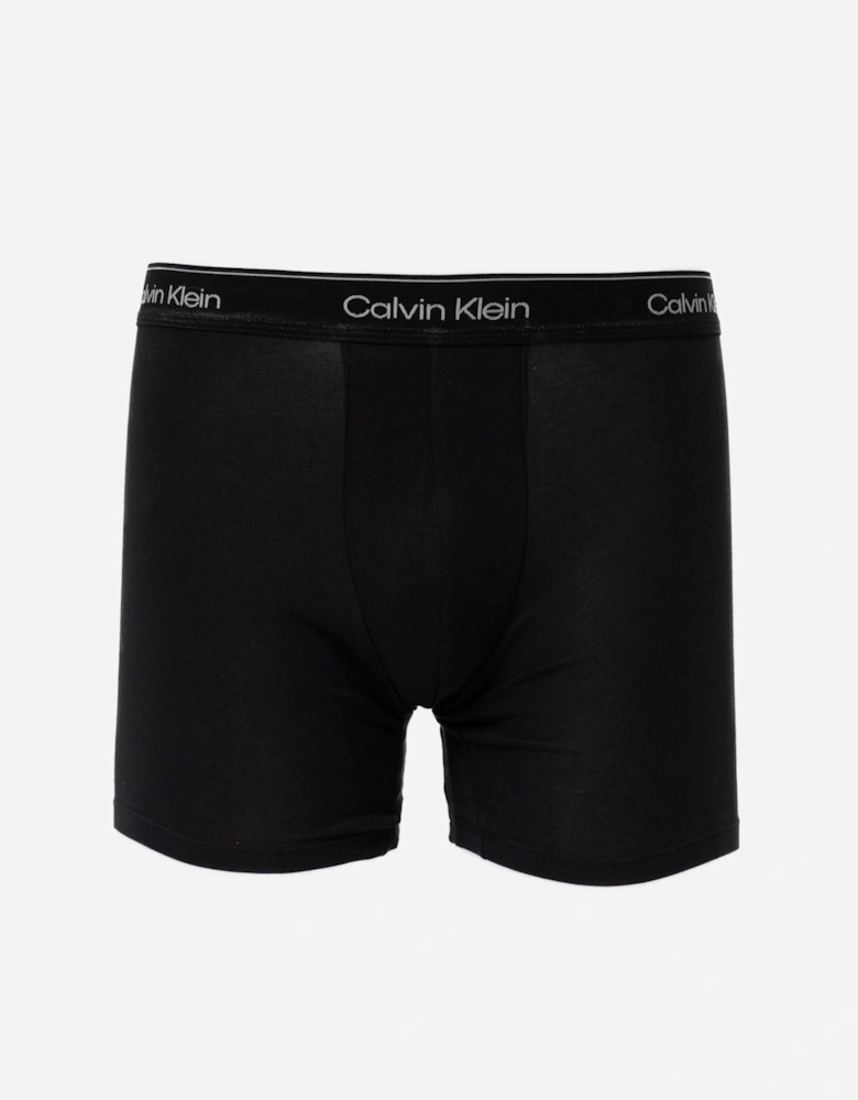 Calvin Klein 3-Pack Mens Icon Stretch Metallic Boxer Briefs - Black/Goji Berry/Black