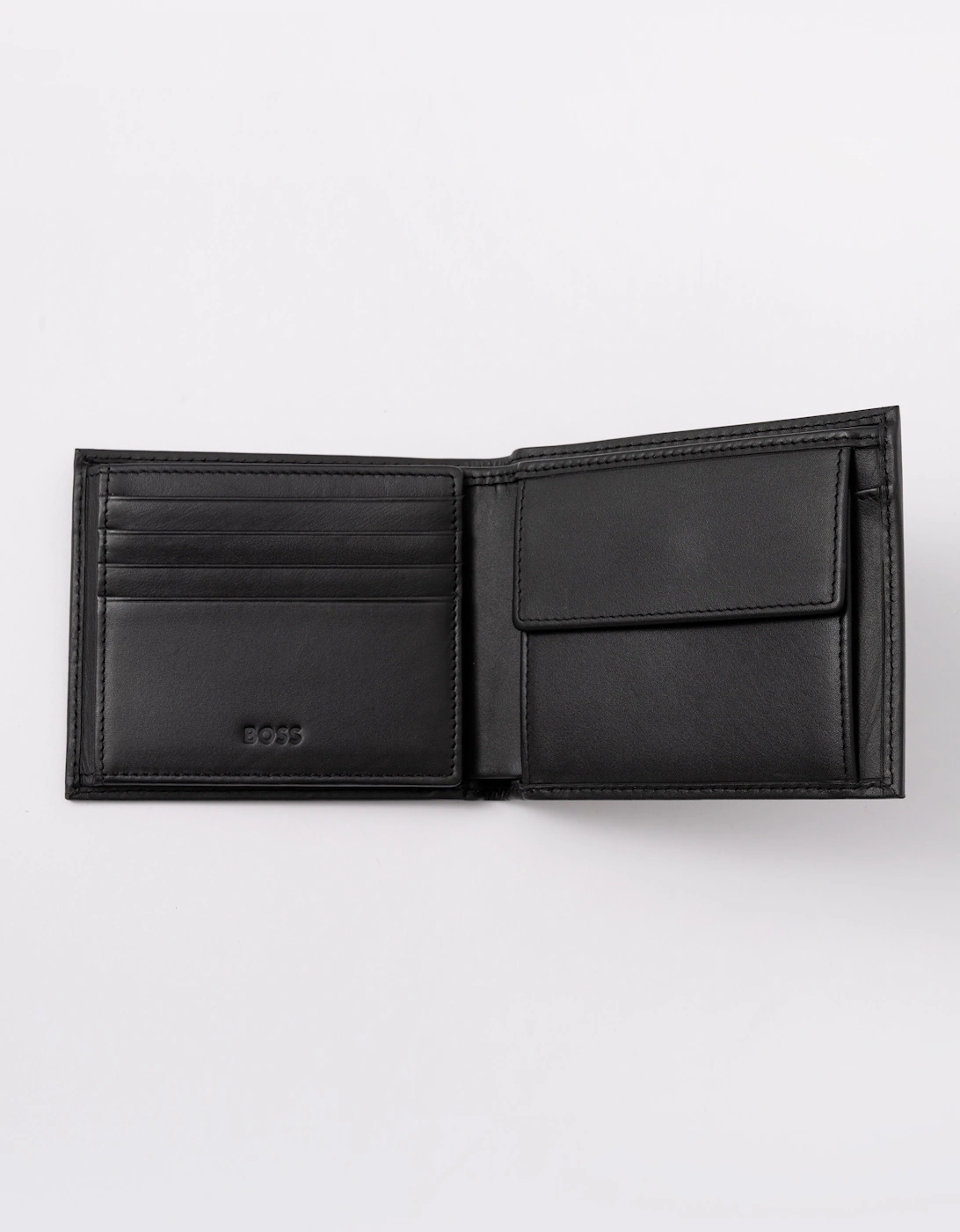 BOSS Orange Randy Mens Trifold Leather Wallet - Black 001