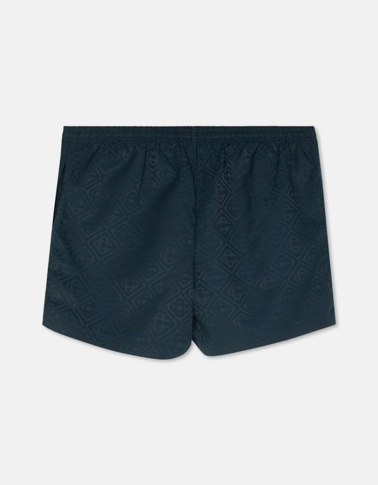 Monogram Jacquard Swim Shorts Navy