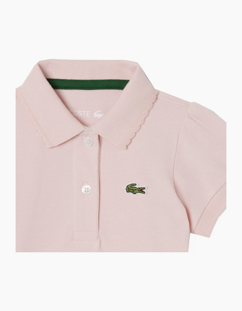 Lacoste Infant Pink Bodysuit In Gift Box