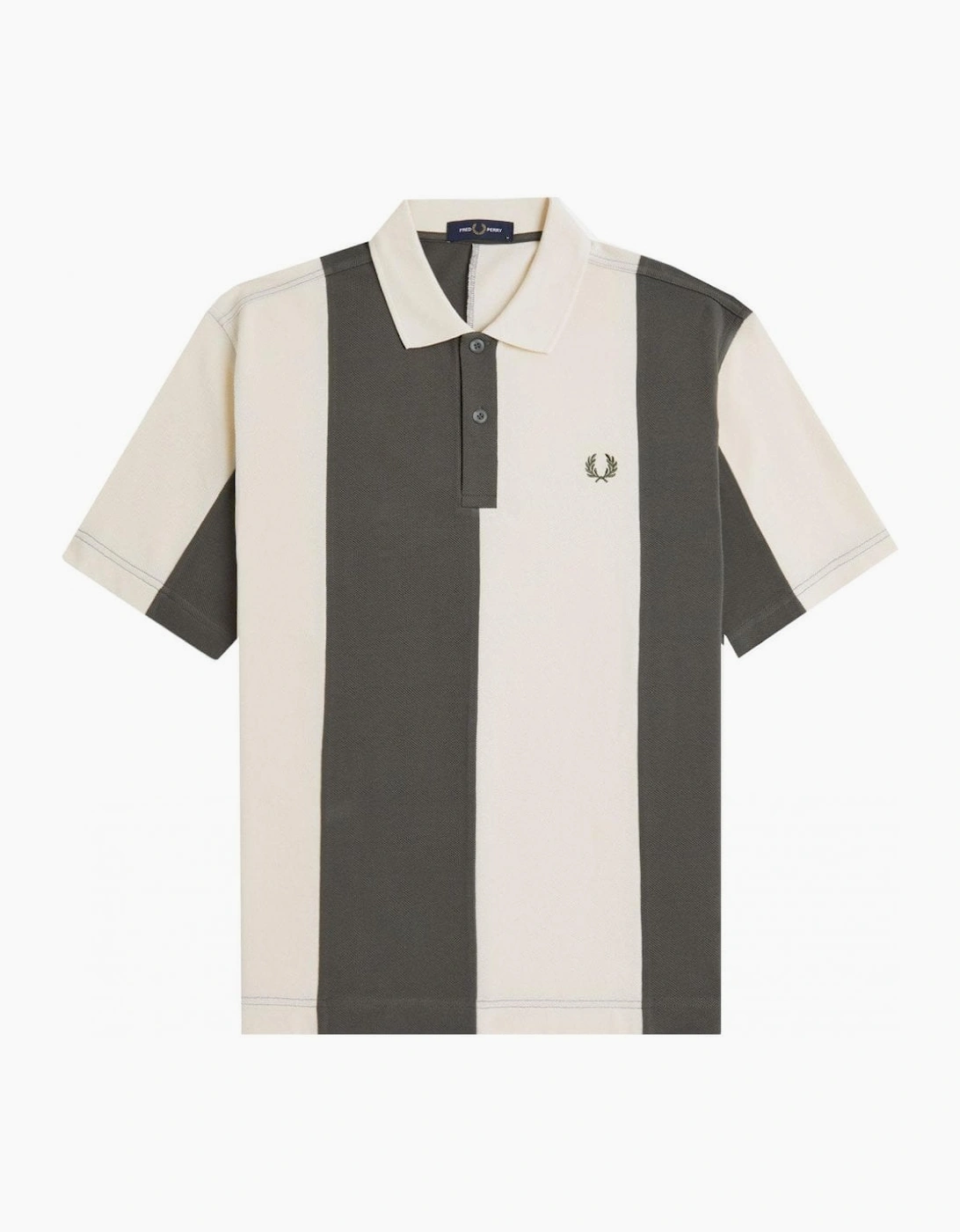 Fred Perry Men's Fred Perry Men's Ecru Panelled Polo Shirt - White