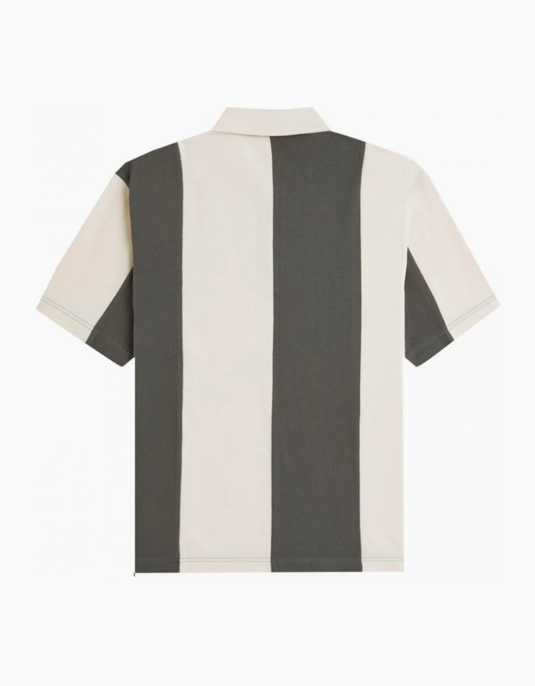 Fred Perry Men's Ecru Panelled Polo Shirt