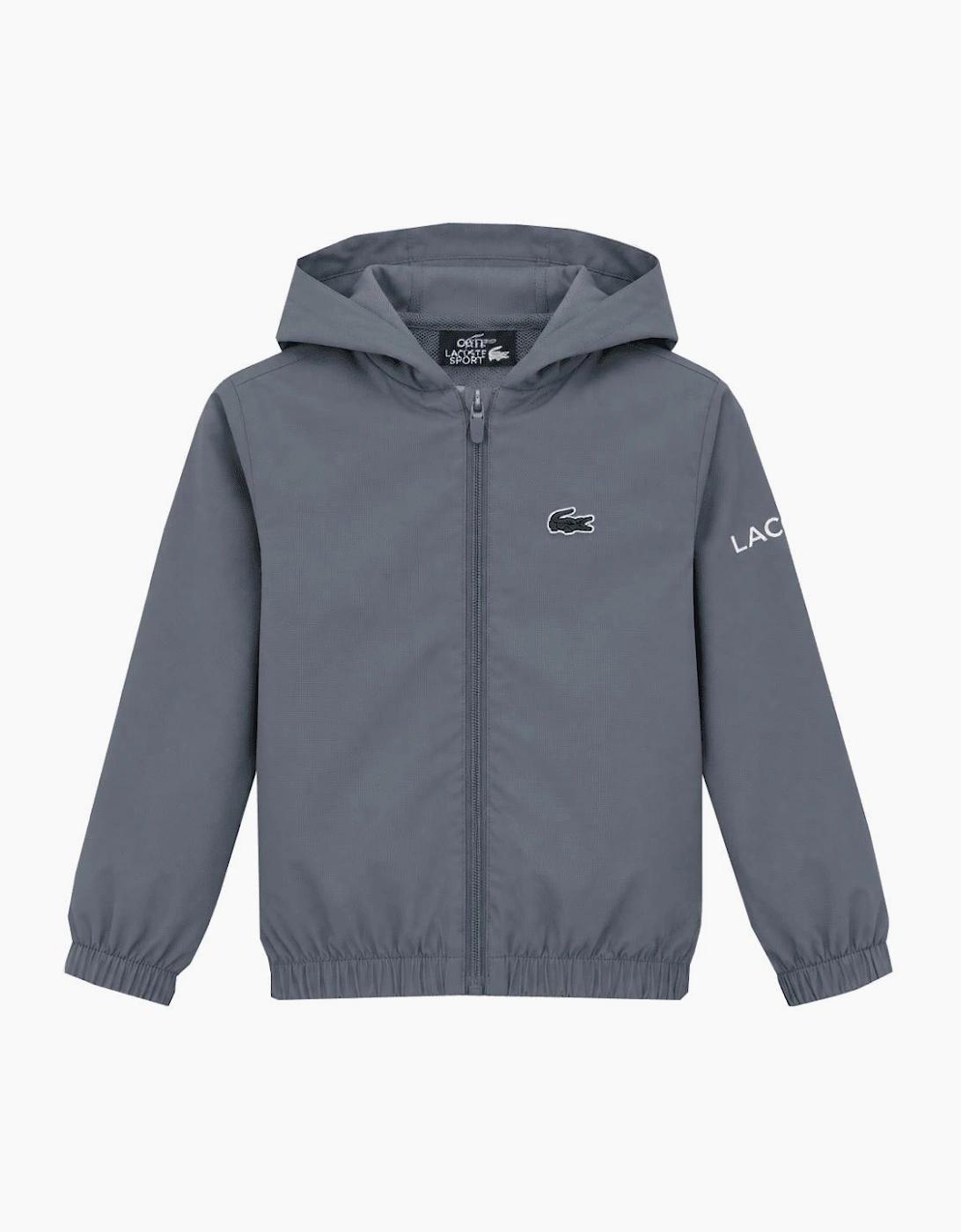 Lacoste Boy's Grey Zip Up Hooded Tracksuit Jacket