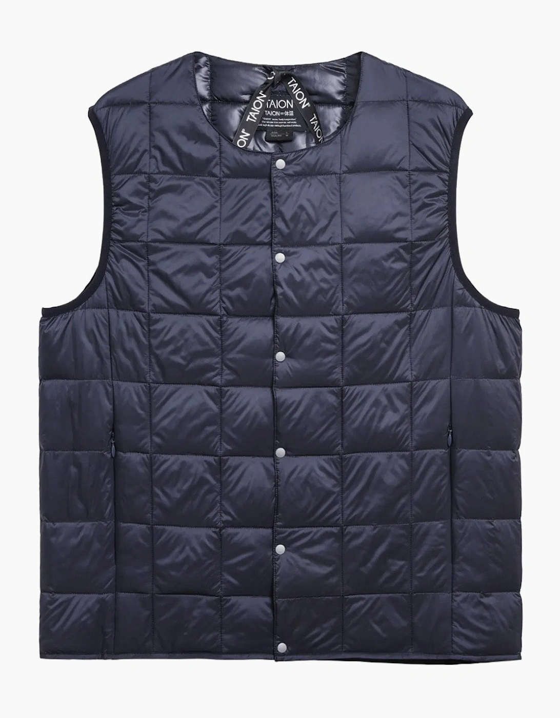 Taion Men's TAION Original Crew Neck Down Vest - Navy
